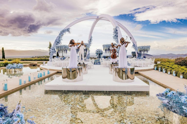 Join in the Magic of this Fairytale Vow Renewal In Dreamy Blue and White at Amanzoe